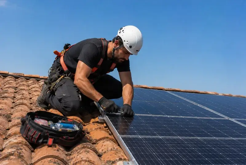 Maintenance et monitoring de panneaux solaires à Brossay
